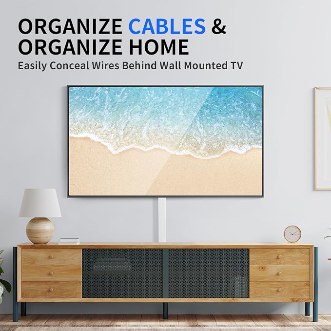 Delamu Cord Hider, 471in Total Cord Covers for Wires on Wall, Paintable Cable Cover for Wall Mounted TV, Easy Install Cable Raceways to Hide 3-4 Cords, 30 Pack, Each 15.7"L x 1.18"W x 0.67"H, White