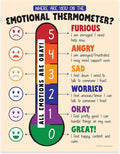ZOCO – Emotional Thermometer Poster for Kids & Adults (20-Pack) – Feelings Temperature Chart for SEL, Mindfulness, Anger Management – Laminated 17x22 – School Counselor & Calm Corner Must Haves