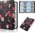 Floral Business Card Book Holder Organizer for Women, 240 Card Capacity, Stylish Name Card and Credit Card Holder for Professionals (Rose)