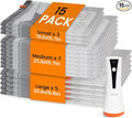 Vacuum Seal Bags for Clothing Travel with Rechargeable Cordless Pump, 15 Pack Compression Space Saver Bags for Packing, Luggage and Seasonal Storage
