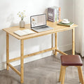 Nnewvante 47 Inch Computer Desk, Bamboo Writing Desk, Modern Simple Work Desk for Home Office, Gaming Desk Study Table