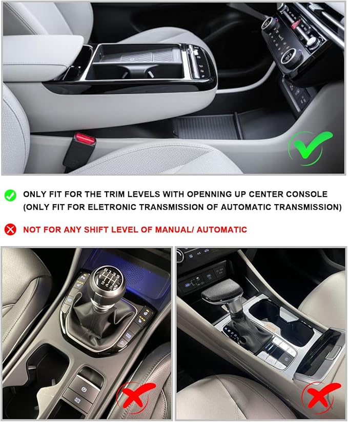 CDEFG 2Pcs Lower Center Console Tray Floor Console Organizer with Cup Holder Compatible with 2025 2026 Hyundai Tucson Limited Accessories Middle Console Storage Box