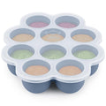 KeaBabies Silicone Food Freezer Trays with Lid, 2oz x 10 Pods (Slate) | Baby Food Storage Containers, Easy Puree Meal Prep, Breast Milk Silicone Freezer Molds, Dishwasher, Microwave Safe, BPA-Free