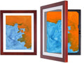 Dynamic Frames Li’l Davinci Front-Open 2-Pack Kids Art Frames, Wooden Frames for 8.5x11 Artwork, Prints & Certificates, Store up to 50 per Frame, 11.75 x 14.75 Outer Dimensions, Cherry