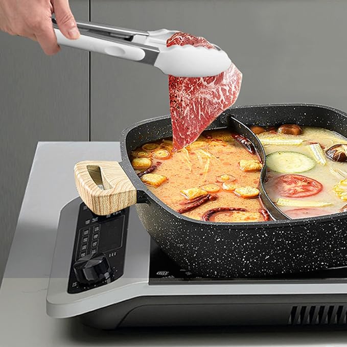 11pcs Silicone Cooking Utensils Spatula Set with Wooden Handle, White Kitchen Gadgets Set for Nonstick Cookware, Include Holder Storage Bucket.