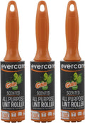 Evercare Pack of 3 Gain Scented All-Purpose Travel Lint Rollers, 90 Sheets Total (30 Sheets Each)