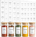 Spice Jar Labels 150 PCS Waterproof Spice Labels Stickers Spice-Minimalist Condiment for Kitchen Jars