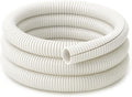 Electriduct Split Wire Loom Tubing Polyethylene Corrugated Flexible Conduit - 1.5" Nominal Size - 25 Feet - White