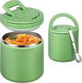 Itslife 20oz Vacuum Insulated Soup Thermo for Hot Food, Kids Lunch Container with Leakproof Buckle Lid, Wide Mouth Stainless Steel Food Jar with Spoon