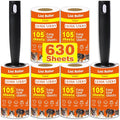 Yvnicll 630 Sheets Extra Sticky Lint Rollers for Pet Hair | Easy Spiral Tear Lint Roller for Clothes and Pet Hair， Remover for Couch, Furniture and Carpet.