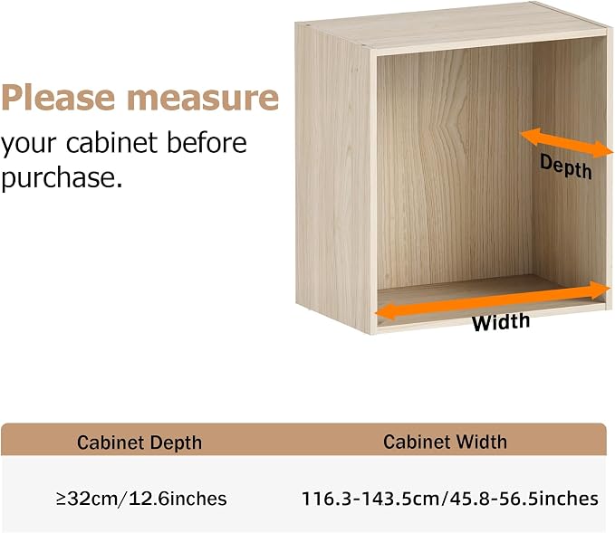 VanlonPro Expandable Closet Shelf Wall-Mounted Metal Storage Rack Adjustable Closet Rod DIY Divider Separator Space Saving for Cabinet Wardrobe Cupboard Kitchen Pantry Cupboard, 45.8-56.5 Inches
