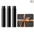 Travel Perfume Bottle Refillable for Cologne Atomizer - Stocking Stuffers for Men, Christmas Gift Set for Adult, White Elephant Gifts for Teens Girls, Thanksgiving Day, Birthday for Women 3PCS Black