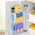 3 Pcs Kitchen Cabinet Door Organizer, Adhesive Mount Inside Cabinet Door Storage, Under Sink Storage Shelf for Kitchen,Bathroom,Office (Transparent)
