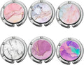 Bosketo Foldable Purse Hook Womens Bag Table Hanger Collection Desk Hooks for Purse (6pack Pretty Marble Hook)