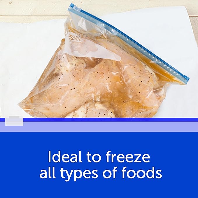 Ziploc Gallon Food Storage Freezer Slider Bags, Power Shield Technology for More Durability, 24 Count
