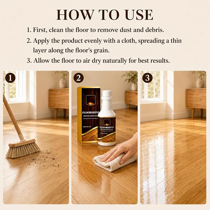Timeno 2026 New Professional Wood Floor Restorer, Wood Surface Care Liquid for Hardwood Laminate Floors & Wooden Furniture, Daily Surface Maintenance Agent, 150ml Per Bottle, 2 Pack