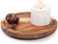 8in Small Lazy Susan Turntable Organizer Acacia Wood, Round Rotating Tray & Storage, Ideal for Spice Bottles, Jewelry, Aromatherapy Candles – Temporary Turnover Holder & Display Stand