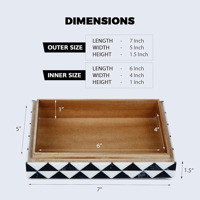 Handicrafts Home Decorative Box 5x7 – Photo Storage Box, Jewelry Organizer, Modern Decorative Storage Box with Lid, Bohemian Table Décor, Vintage Keepsake Box for Shelf or Coffee Table Décor
