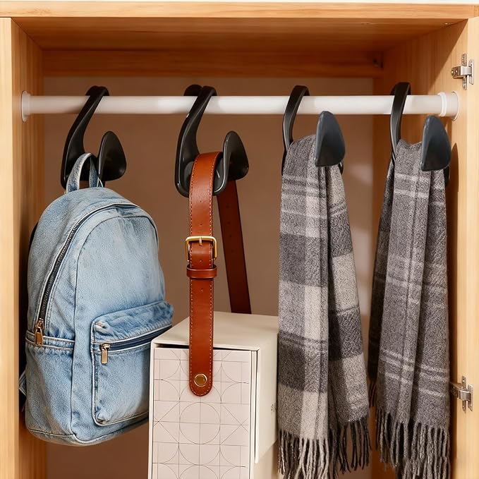 16 Pcs Purse Hanger Hook Acrylic White Bag Organizer Tote Hanger Closet Organizer Storage for Storing Tie Handbags Belt Tote Bag Satchels(White)