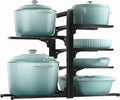 ORDORA Pots and Pans Organizer under Cabinet 13.78" Height, 6-Tier Kitchen Cabinet Organizers and Storage, Heavy Duty Pots and Pan Storage Rack Organizer inside Cabinet, Adjustable Pot Rack