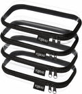 YQBRAO 4-Pack Clear Hard Shell Zipper Case, 1.2mm Ultra-Thick Diaper Bag Organizer Pouches, Rigid Self-Standing Travel Makeup Bags with YKK Zippers, TSA Approved, Black