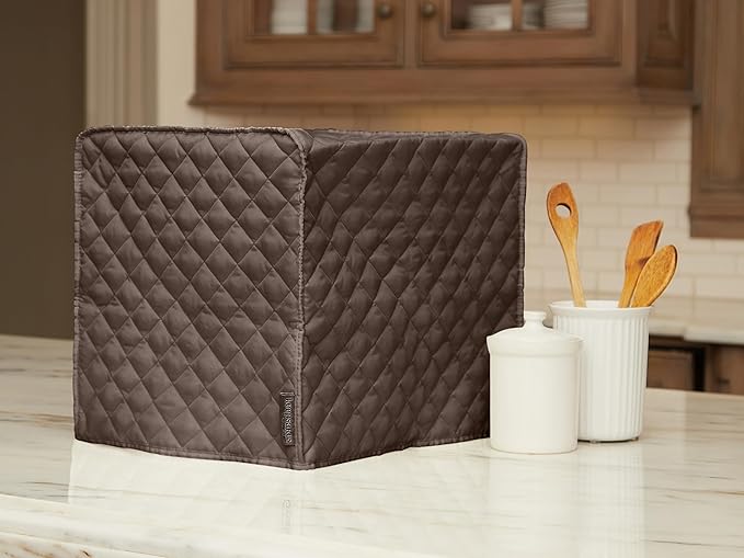 Covermates Keepsakes Rectangular Appliance Cover – Quilted Kitchen Appliance Cover for Countertop Storage – Dust Protection – Stain Resistant – Washable – Slip-On Appliance Design, Bronze