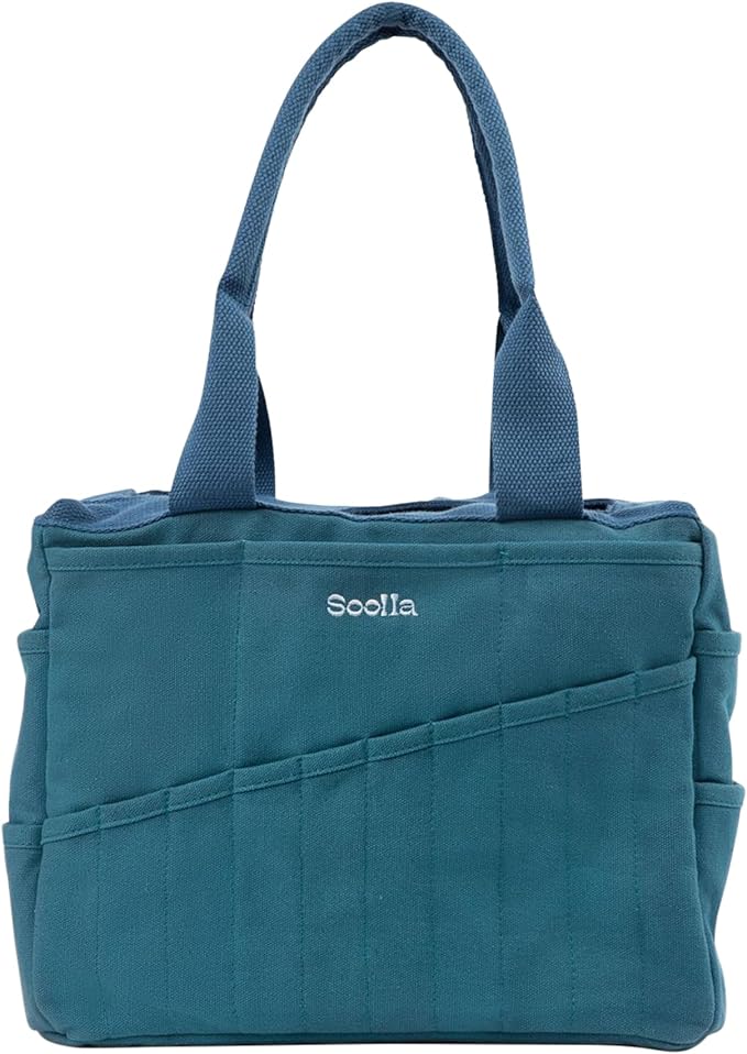 Soolla Studio Bag: Art Supply Storage Organizer & Pottery Tool Bag, Washable Tote, Yarn Bag, Crochet, 30 Pockets, 15+ Colors