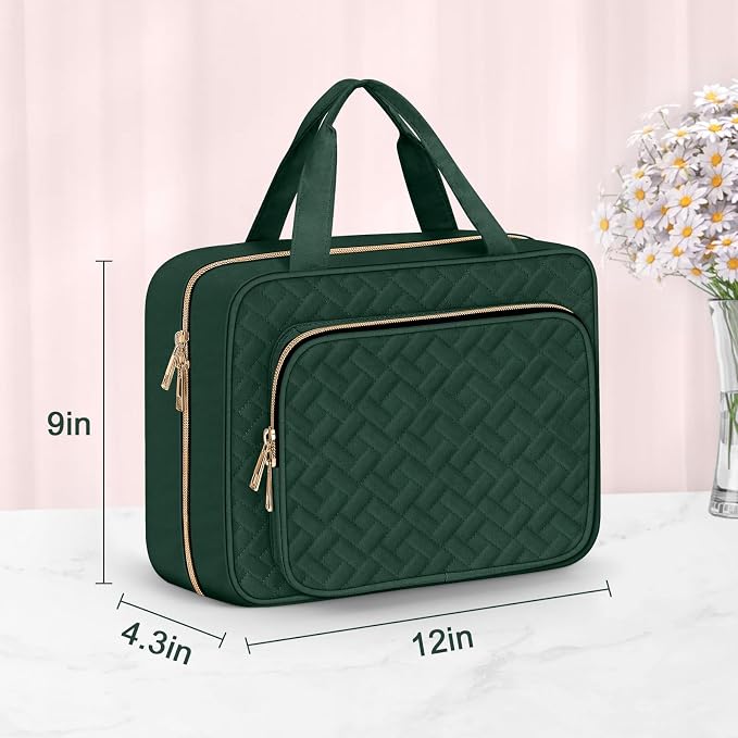 Wedama Toiletry Bag for Women, Large Cosmetic Travel Bag, Hanging Toiletry Bag for Bathroom, Thickened PVC Waterproof Travel Makeup Bag, Toiletries Bag for Travel Business Trips and Camping