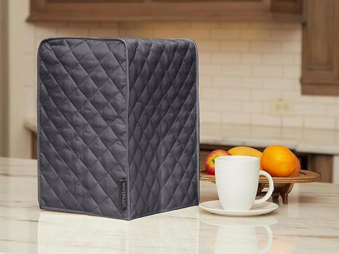 Covermates Keepsakes Rectangular Appliance Cover – Quilted Kitchen Appliance Cover for Countertop Storage – Dust Protection – Stain Resistant – Washable – Slip-On Appliance Design, Slate