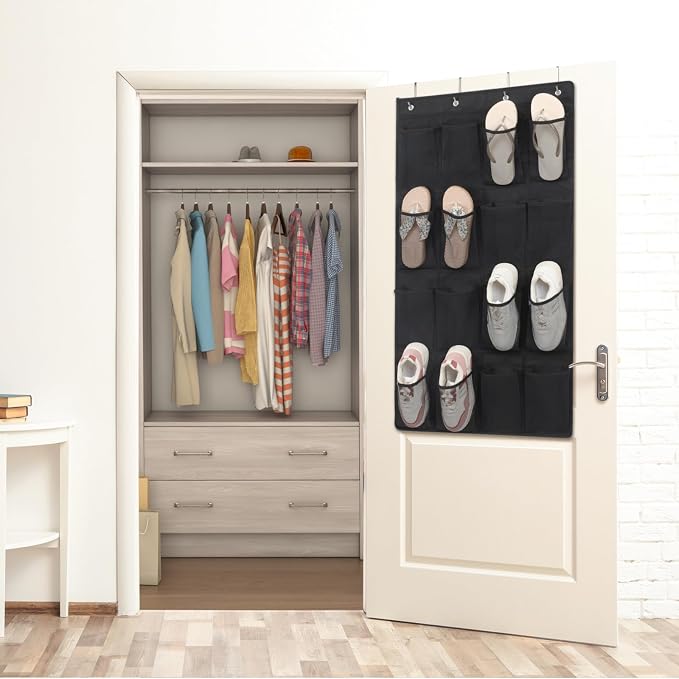 F-color Over the Door Organizer for Cruise - 16-Pocket Hanging Organizer | Tool-Free Mount with 4 Metal Hooks, See-Through Mesh Pockets, Lightweight & Foldable, Space-Saving for Travel and Daily Use