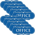 All Quality Designer Office Sign | Easy Installation - Blue - Small (10 Pack)