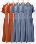 60" Dress Bags for Gowns, 5 Packs All Clear Garment Bags for Hanging Clothes, Plastic Waterproof Dress Cover with Zipper for Dresses, Coats, Uniforms (Set of 5)