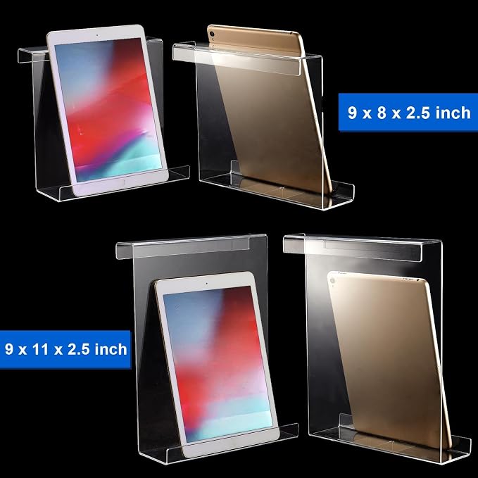 Jetec Treadmill Book Holder, Clear Acrylic Reading Rack for Treadmill Tablet Rack Universal Holder Tablet Magazines Books for Gym Exercising(9 x 11 x 2.5 Inches)