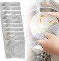 JUDUNA 2026 New Multipurpose Wire Dishwashing Rags for Wet and Dry, Metal Scrubbing Wire Dishwashing Rags Wire Washing Cloth, Upgraded Wire Miracle Cleaning Cloths Non Scratch Wire Dishcloth (10)