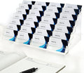 Vevitts Acrylic Business Card Holder for Desk Multiple Business Card Holders 28 Slot 7 Tier Large Business Card Organizer Business Card Display Rack Clear Plastic Business Card Stand for Home Office