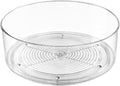 Refrigerator Lazy Susan, Round Clear Turntable Organizer, Plastic 360 Degree Rotating Lazy Susan for Fridge, Food Storage Container for Kitchen,1pcs