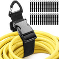 30 Pack 17 Inch Adjustable Extension Cord Holder Organizer with Triangle Clips for Garage Organization and Storage Heavy Duty Extension Cord Hanger for Men Workshop (Black)