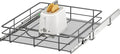 Pull Out Shelves - 20" W x 22" D Soft Close Pull Out Cabinet Organizer 1 Tier - Sliding Shelves with Shelf Liner - Heavy Duty Steel Wire Drawers for Kitchen Cabinets, Pantry, Bathroom
