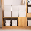 Plastic Storage Bins with Lid, White Stackable Storage Basket Organizer Box, Sturdy Containers Organizing Lidded Bins for Shelves, Cabinet, Desk, Pantry, Bedroom, Book, Toys (gray, 6XL+4M)