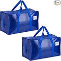 Storage Bags 2 Pack Waterproof Large Organizer Bags for Clothes Blanket Laundry Moving 65LB Load Capacity
