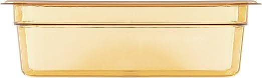 Carlisle FoodService Products 3086113 StorPlus High Heat Food Pan, 4" Deep, Third Size, Amber (Pack of 2)