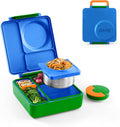 Omie OmieBox Kids Insulated Leakproof Bento Lunch Box with Food Jar (Monster Blue)