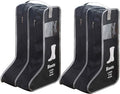Portable Boot Storage Bags Dust Proof Shoe Bags for Storage,2 Pair Zippered Tall Boots Organizer Protector Bag with Handle for Home and Travel (Black)