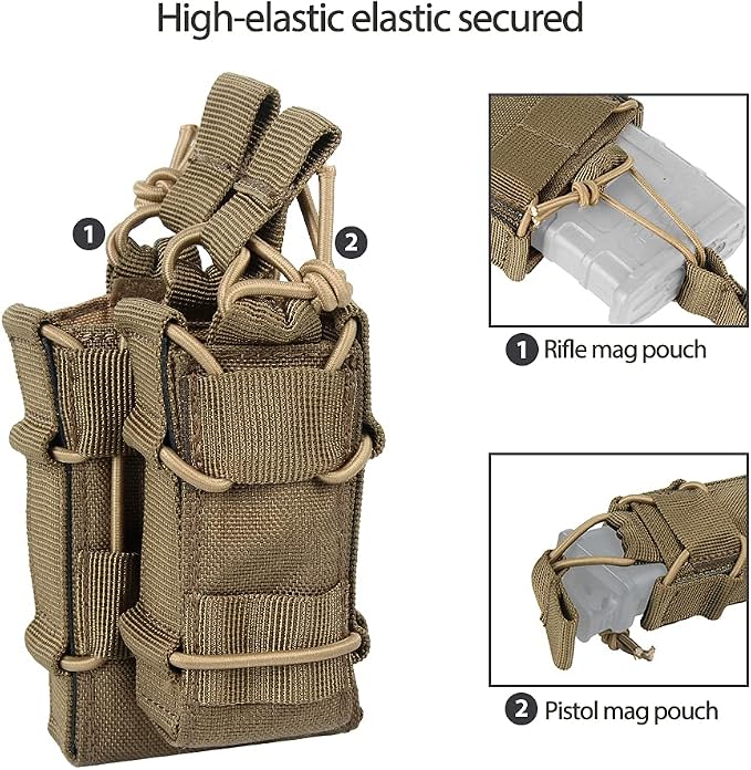 EXCELLENT ELITE SPANKER Open Top M4 M14 M16 AR15 Mag Pouch and Single Pistol Mag Pouch Flashlight Holder Magazine