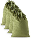 4 Pcs Shoe Bags for Travel, Dust Velvet Bags, Sage Green, 17.3x12.6 Inch | Washable & Reusable Travel Shoe Bags, Dustproof Shoe Bags with Drawstring Closure, Suitable for Travel, Home Storage