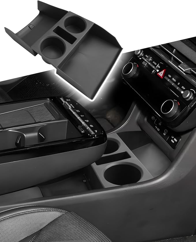 CDEFG Under Center Console Cup Holder Storage Box for 2025 2026 Hyundai Tucson NX4 Accessories, Tucson Center Console Organizer Tray Only for Electronic Gear (Not for Manual/Automatic Gearbox)