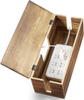 Large Cable Management Box - Burnt Wood Cable Organizer Box and Power Strip Box for Electrical Cord Management - Hide Desk Cord and Floor Cables - Wire Storage and Organization for Cords