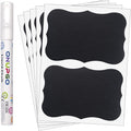 ONUPGO Large Chalkboard Labels (20 Pack), 4 x 6 Reusable Blackboard Stickers Waterproof Chalkboard Sticker for Jars, Parties Decoration, Craft Rooms, Weddings, Storage, Organize Your Home & Kitchen