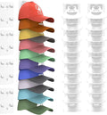 Hat Organizer for Baseball Caps 2 Pack, Adhesive Hat Rack for Wall Hold Up to 40 hats,With 4 Fixed Glue(White-2 Pack+4 Fixed Glue)