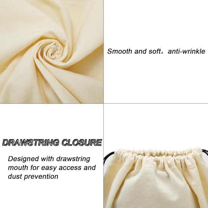 2 Piece Set Dust Cover Bags for Handbags,Purses,Shoes,and Boots | Protection Bag for Purse,Dust Resistant,Machine Washable & Reusable Storage Pouch,Travel Essentials for Women & Men
